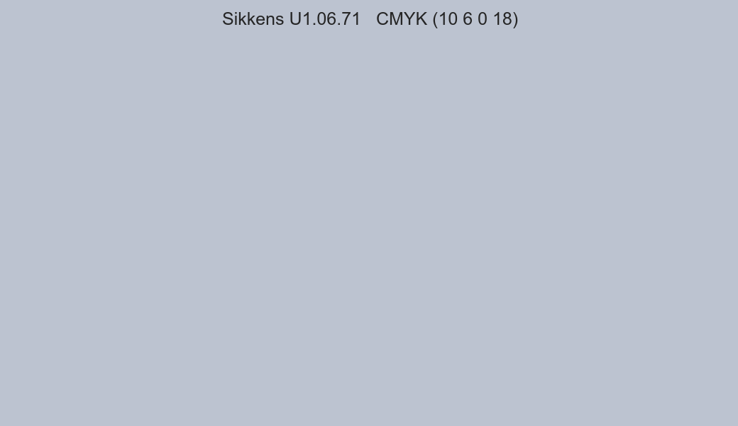 Color Sikkens U1.06.71 to CMYK (10 6 0 18) converter Color Sikkens U1.06.71 to CMYK (10 6 0 18) converter