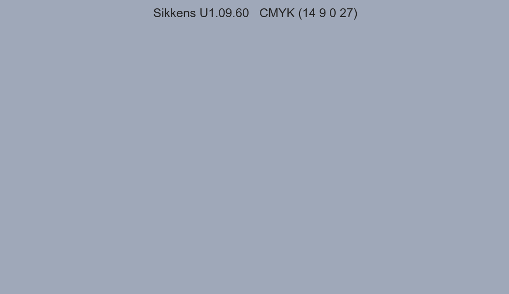 Color Sikkens U1.09.60 to CMYK (14 9 0 27) converter Color Sikkens U1.09.60 to CMYK (14 9 0 27) converter
