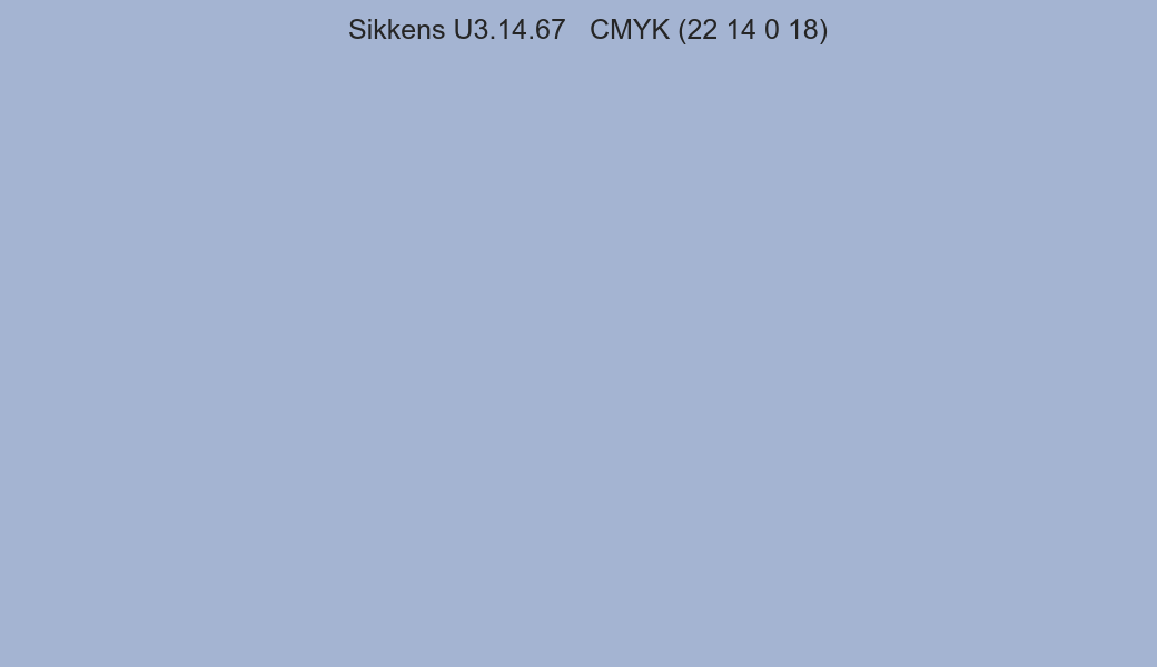 Color Sikkens U3.14.67 to CMYK (22 14 0 18) converter Color Sikkens U3.14.67 to CMYK (22 14 0 18) converter