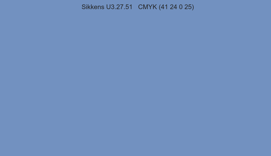 Color Sikkens U3.27.51 to CMYK (41 24 0 25) converter Color Sikkens U3.27.51 to CMYK (41 24 0 25) converter