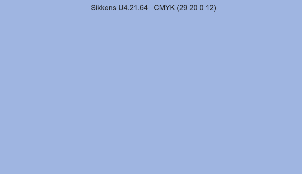 Color Sikkens U4.21.64 to CMYK (29 20 0 12) converter Color Sikkens U4.21.64 to CMYK (29 20 0 12) converter