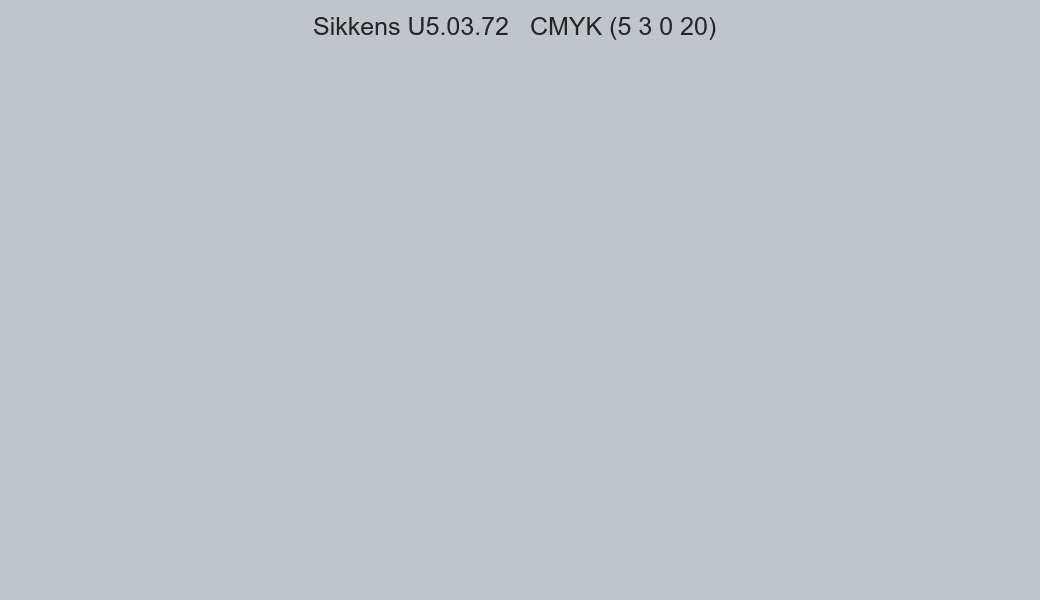 Color Sikkens U5.03.72 to CMYK (5 3 0 20) converter Color Sikkens U5.03.72 to CMYK (5 3 0 20) converter
