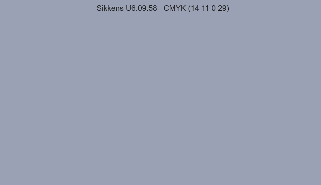 Color Sikkens U6.09.58 to CMYK (14 11 0 29) converter Color Sikkens U6.09.58 to CMYK (14 11 0 29) converter