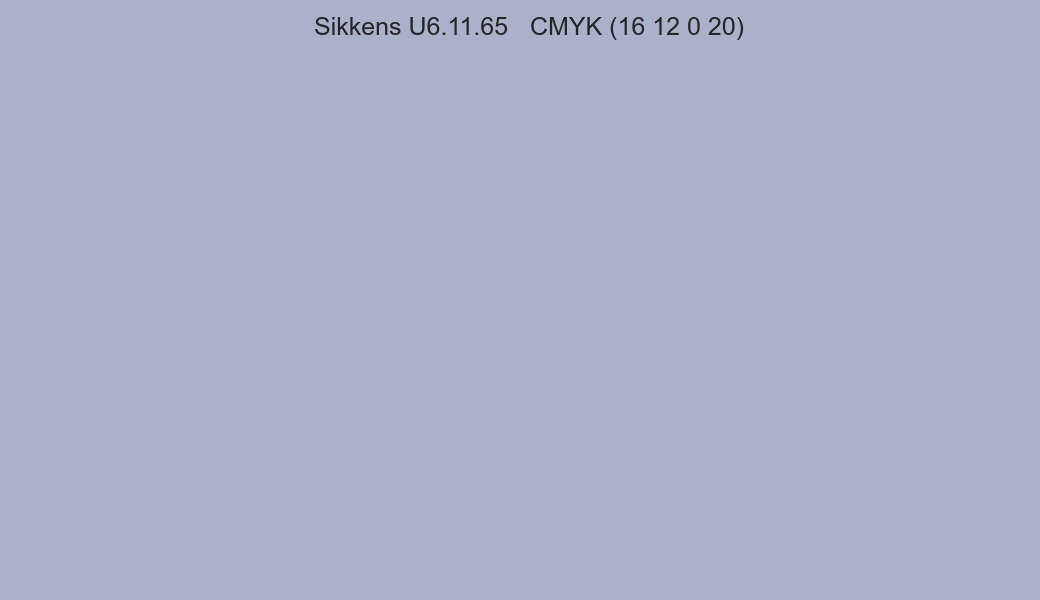 Color Sikkens U6.11.65 to CMYK (16 12 0 20) converter Color Sikkens U6.11.65 to CMYK (16 12 0 20) converter