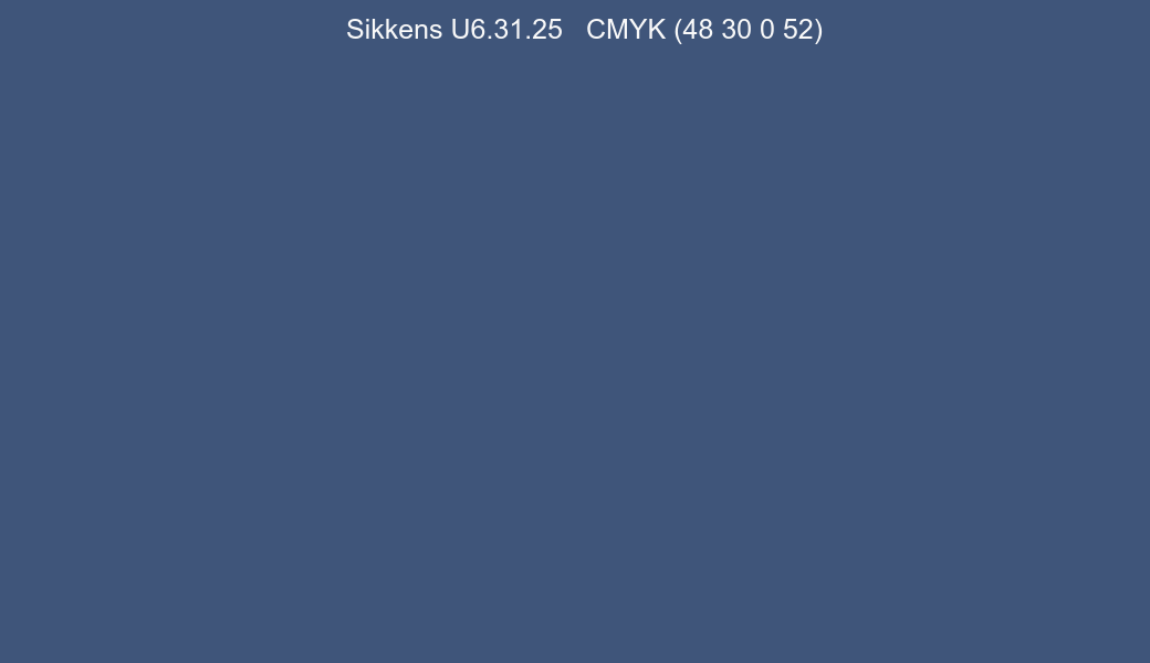 Color Sikkens U6.31.25 to CMYK (48 30 0 52) converter Color Sikkens U6.31.25 to CMYK (48 30 0 52) converter