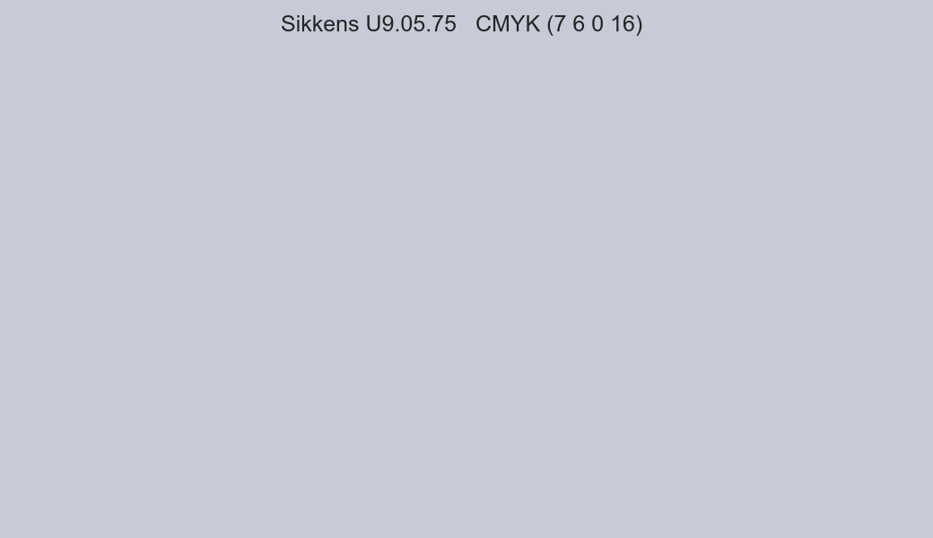 Color Sikkens U9.05.75 to CMYK (7 6 0 16) converter Color Sikkens U9.05.75 to CMYK (7 6 0 16) converter