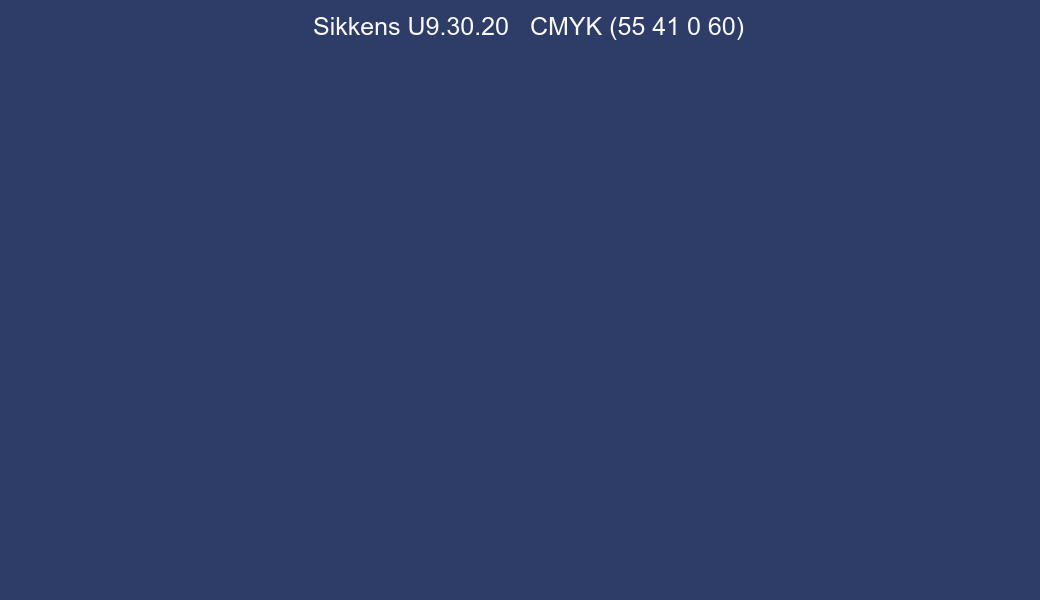 Color Sikkens U9.30.20 to CMYK (55 41 0 60) converter Color Sikkens U9.30.20 to CMYK (55 41 0 60) converter