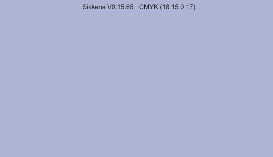Color Sikkens V0.15.65 to CMYK (18 15 0 17) converter Color Sikkens V0.15.65 to CMYK (18 15 0 17) converter
