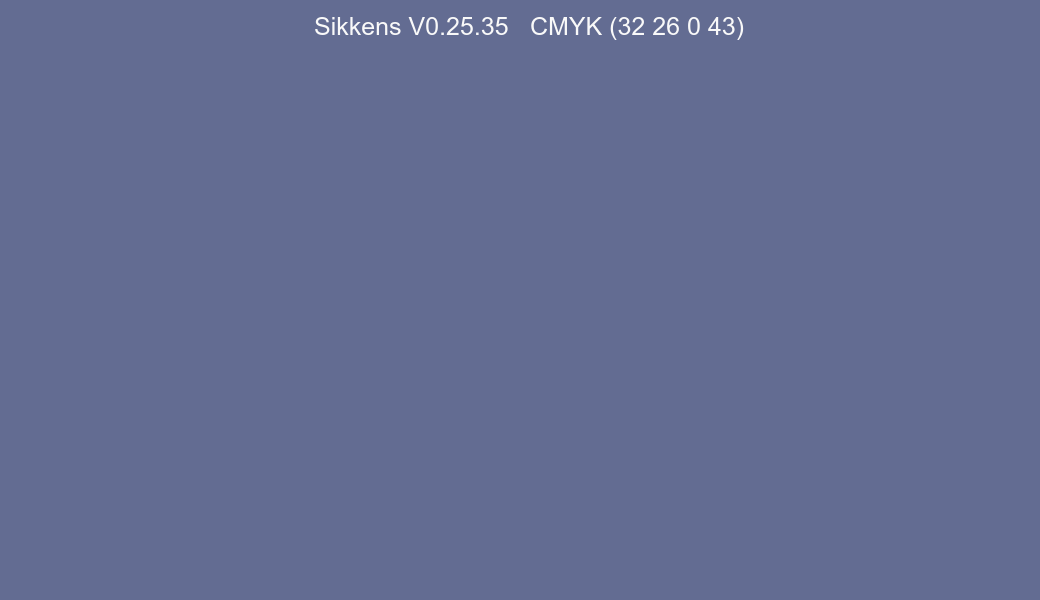 Color Sikkens V0.25.35 to CMYK (32 26 0 43) converter Color Sikkens V0.25.35 to CMYK (32 26 0 43) converter