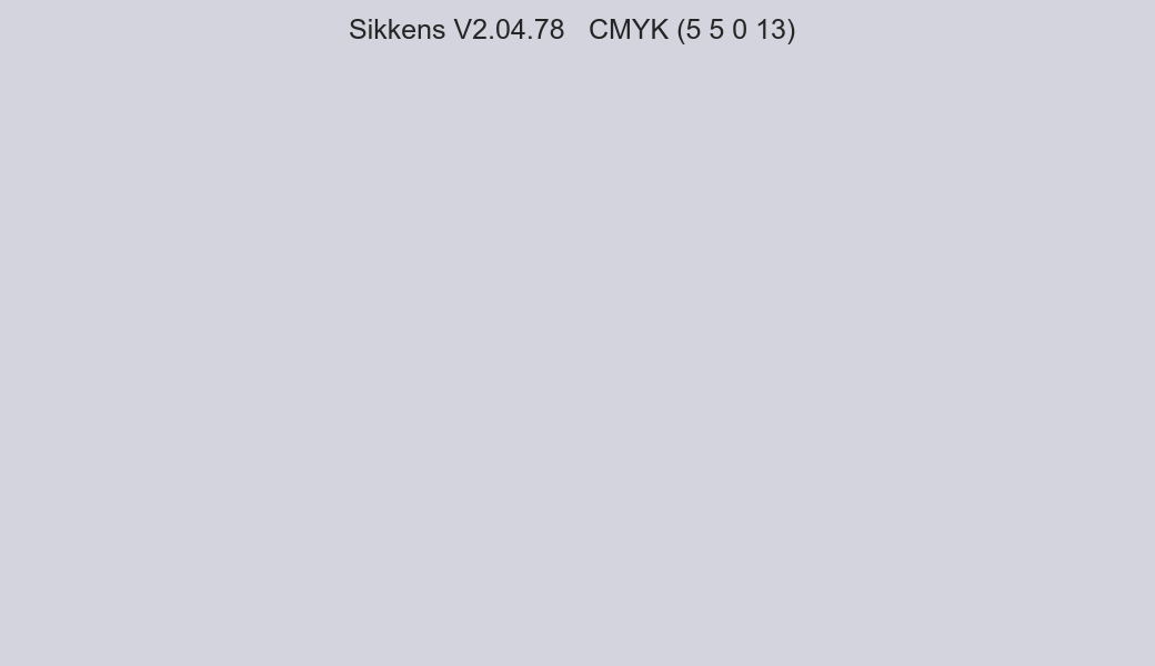 Color Sikkens V2.04.78 to CMYK (5 5 0 13) converter Color Sikkens V2.04.78 to CMYK (5 5 0 13) converter