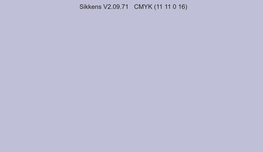 Color Sikkens V2.09.71 to CMYK (11 11 0 16) converter Color Sikkens V2.09.71 to CMYK (11 11 0 16) converter