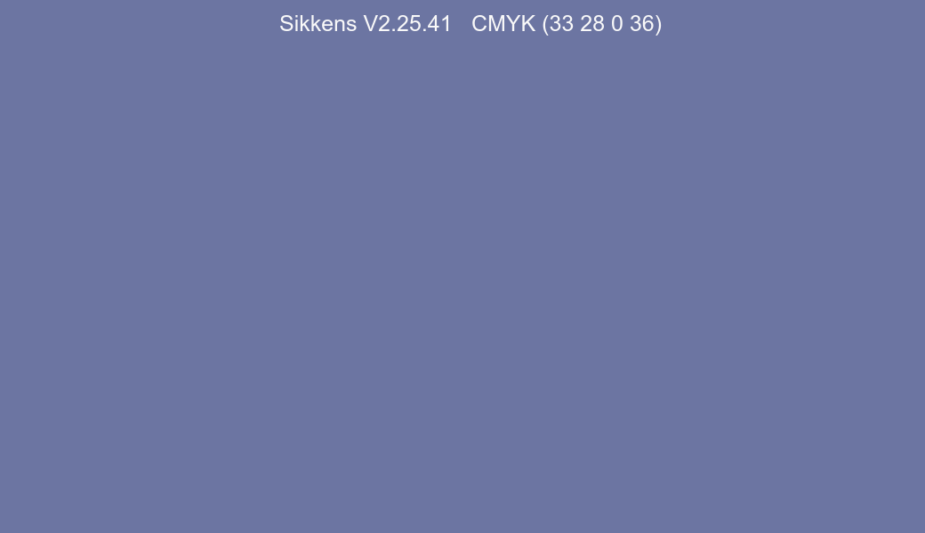 Color Sikkens V2.25.41 to CMYK (33 28 0 36) converter Color Sikkens V2.25.41 to CMYK (33 28 0 36) converter