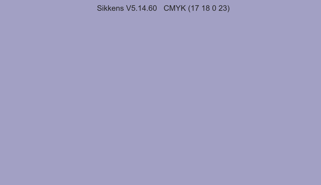 Color Sikkens V5.14.60 to CMYK (17 18 0 23) converter Color Sikkens V5.14.60 to CMYK (17 18 0 23) converter