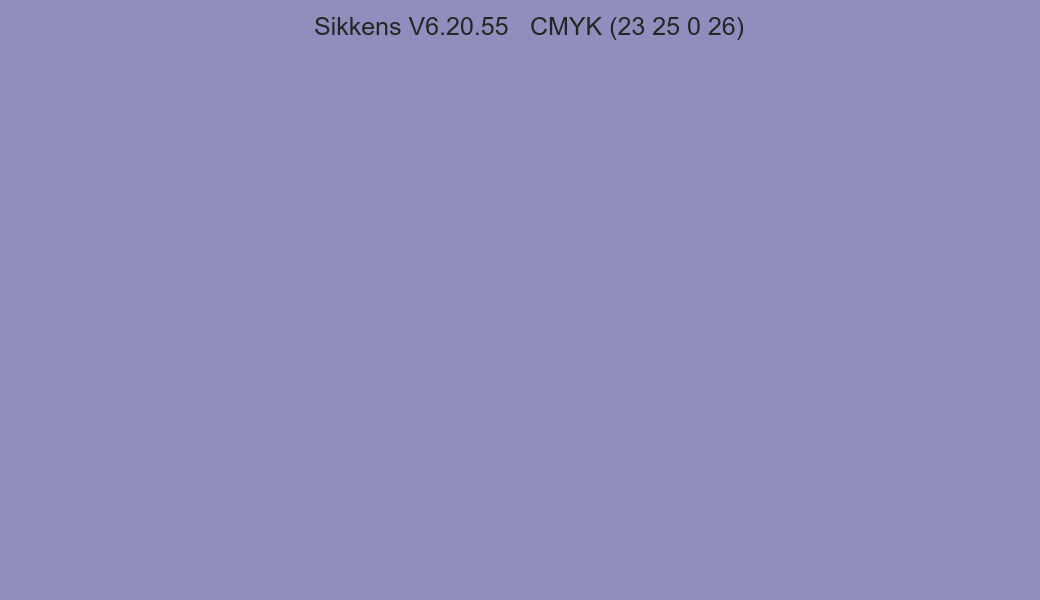 Color Sikkens V6.20.55 to CMYK (23 25 0 26) converter Color Sikkens V6.20.55 to CMYK (23 25 0 26) converter