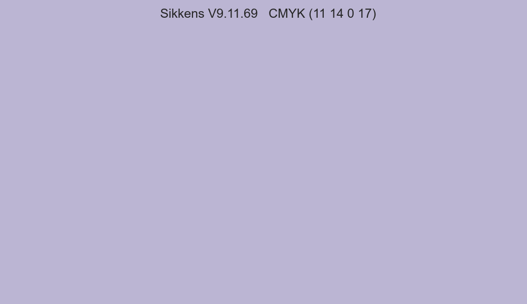 Color Sikkens V9.11.69 to CMYK (11 14 0 17) converter Color Sikkens V9.11.69 to CMYK (11 14 0 17) converter
