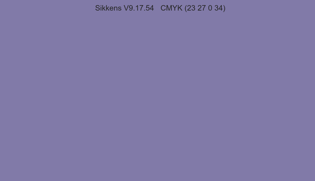 Color Sikkens V9.17.54 to CMYK (23 27 0 34) converter Color Sikkens V9.17.54 to CMYK (23 27 0 34) converter