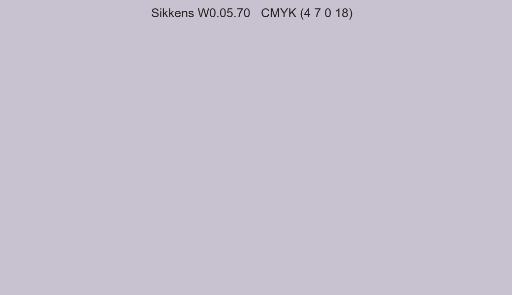 Color Sikkens W0.05.70 to CMYK (4 7 0 18) converter Color Sikkens W0.05.70 to CMYK (4 7 0 18) converter