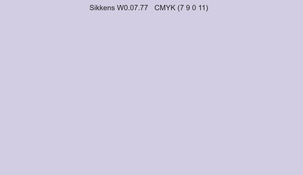 Color Sikkens W0.07.77 to CMYK (7 9 0 11) converter Color Sikkens W0.07.77 to CMYK (7 9 0 11) converter