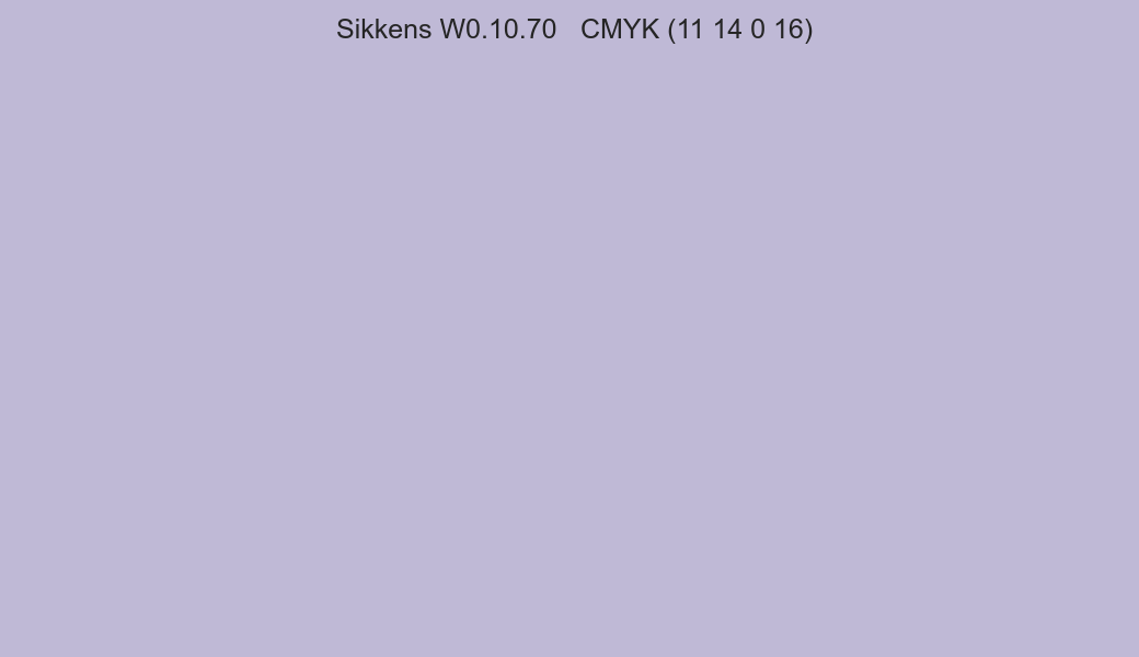 Color Sikkens W0.10.70 to CMYK (11 14 0 16) converter Color Sikkens W0.10.70 to CMYK (11 14 0 16) converter