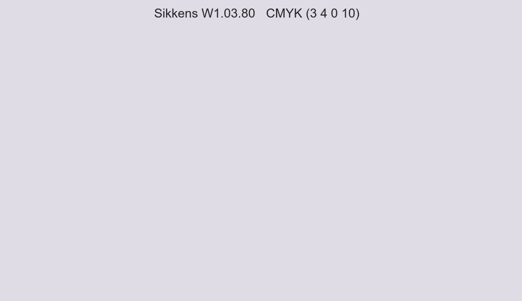 Color Sikkens W1.03.80 to CMYK (3 4 0 10) converter Color Sikkens W1.03.80 to CMYK (3 4 0 10) converter