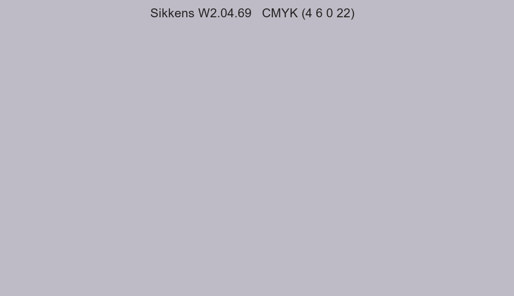 Color Sikkens W2.04.69 to CMYK (4 6 0 22) converter Color Sikkens W2.04.69 to CMYK (4 6 0 22) converter