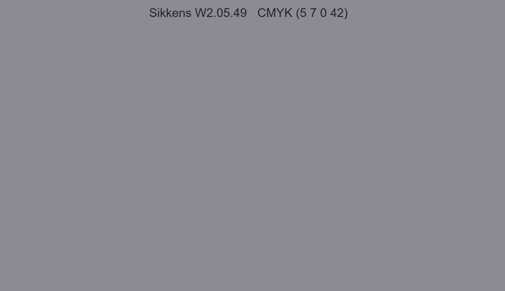 Color Sikkens W2.05.49 to CMYK (5 7 0 42) converter Color Sikkens W2.05.49 to CMYK (5 7 0 42) converter