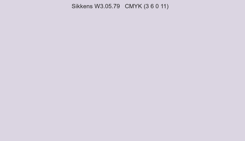 Color Sikkens W3.05.79 to CMYK (3 6 0 11) converter Color Sikkens W3.05.79 to CMYK (3 6 0 11) converter