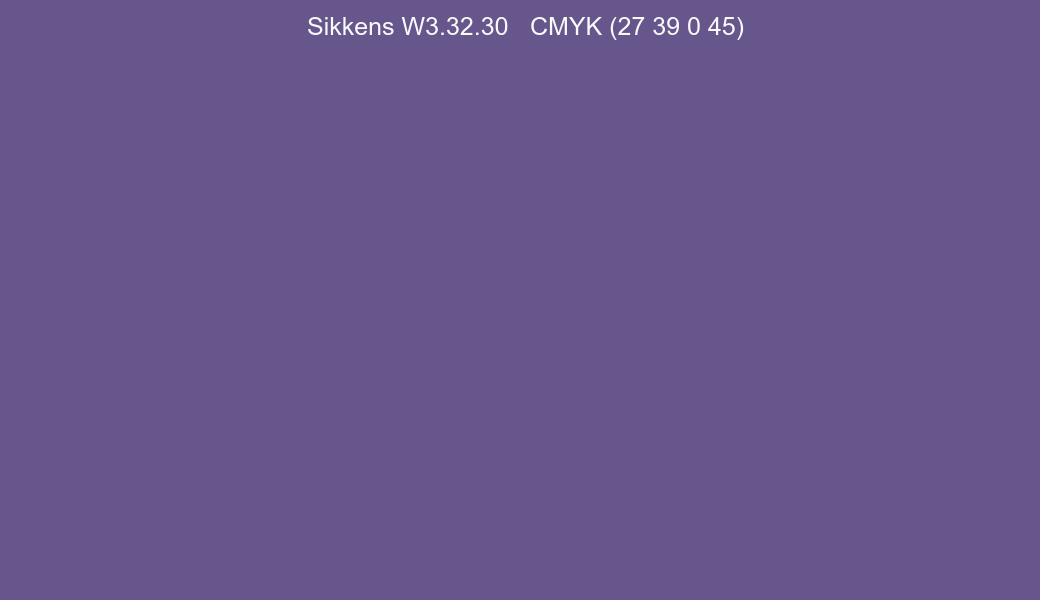 Color Sikkens W3.32.30 to CMYK (27 39 0 45) converter Color Sikkens W3.32.30 to CMYK (27 39 0 45) converter