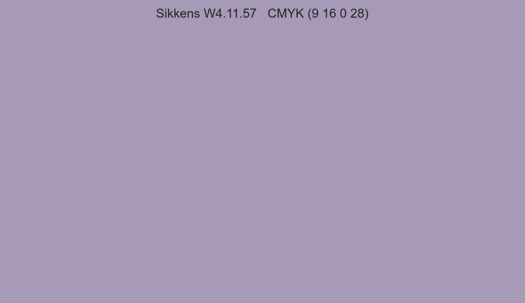 Color Sikkens W4.11.57 to CMYK (9 16 0 28) converter Color Sikkens W4.11.57 to CMYK (9 16 0 28) converter