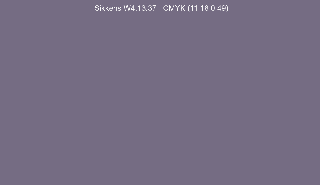 Color Sikkens W4.13.37 to CMYK (11 18 0 49) converter Color Sikkens W4.13.37 to CMYK (11 18 0 49) converter