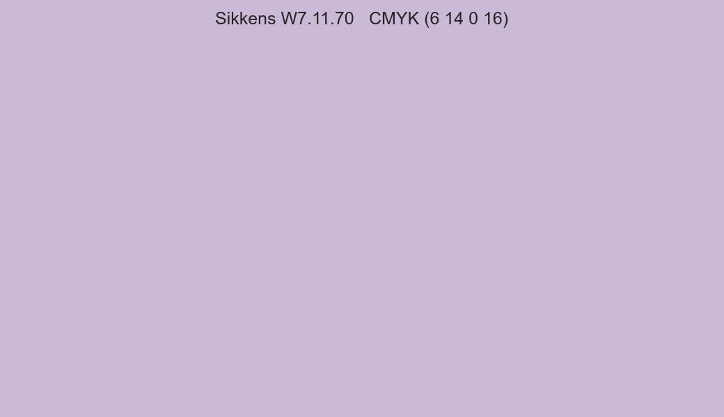 Color Sikkens W7.11.70 to CMYK (6 14 0 16) converter Color Sikkens W7.11.70 to CMYK (6 14 0 16) converter