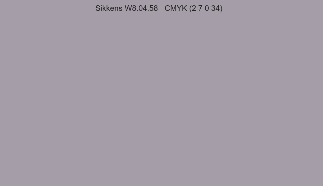 Color Sikkens W8.04.58 to CMYK (2 7 0 34) converter Color Sikkens W8.04.58 to CMYK (2 7 0 34) converter