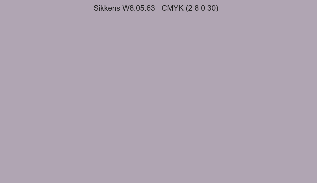 Color Sikkens W8.05.63 to CMYK (2 8 0 30) converter Color Sikkens W8.05.63 to CMYK (2 8 0 30) converter