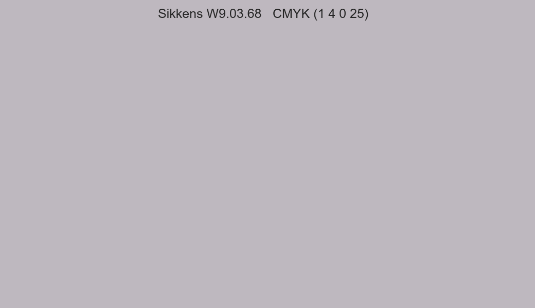 Color Sikkens W9.03.68 to CMYK (1 4 0 25) converter Color Sikkens W9.03.68 to CMYK (1 4 0 25) converter