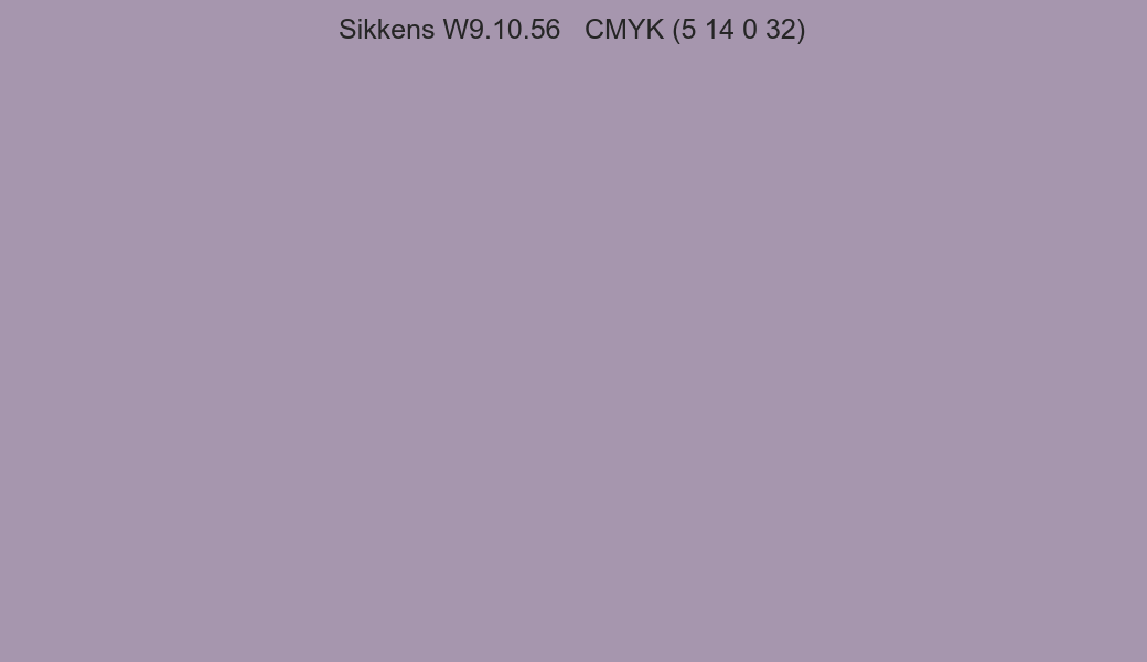 Color Sikkens W9.10.56 to CMYK (5 14 0 32) converter Color Sikkens W9.10.56 to CMYK (5 14 0 32) converter