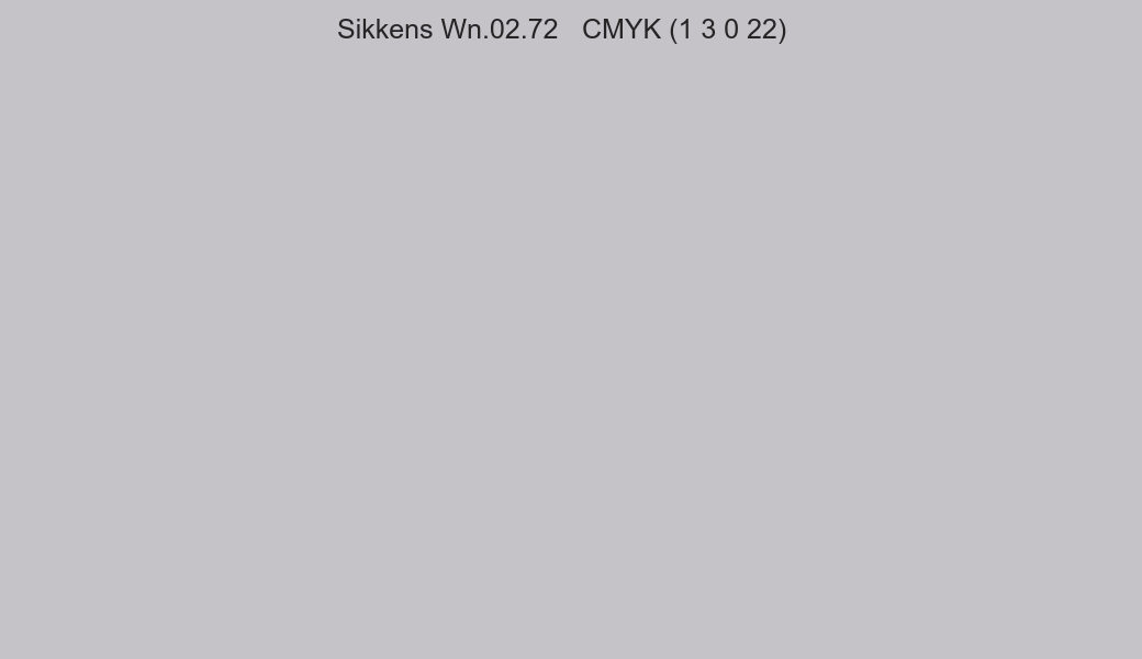 Color Sikkens Wn.02.72 to CMYK (1 3 0 22) converter Color Sikkens Wn.02.72 to CMYK (1 3 0 22) converter