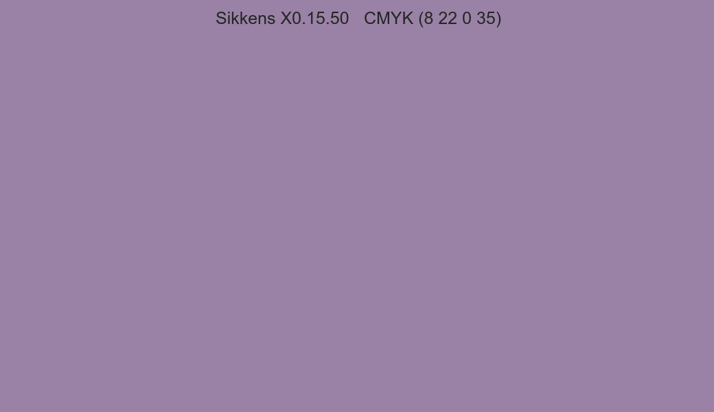 Color Sikkens X0.15.50 to CMYK (8 22 0 35) converter Color Sikkens X0.15.50 to CMYK (8 22 0 35) converter