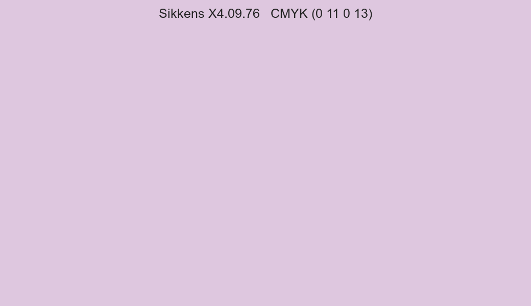 Color Sikkens X4.09.76 to CMYK (0 11 0 13) converter Color Sikkens X4.09.76 to CMYK (0 11 0 13) converter