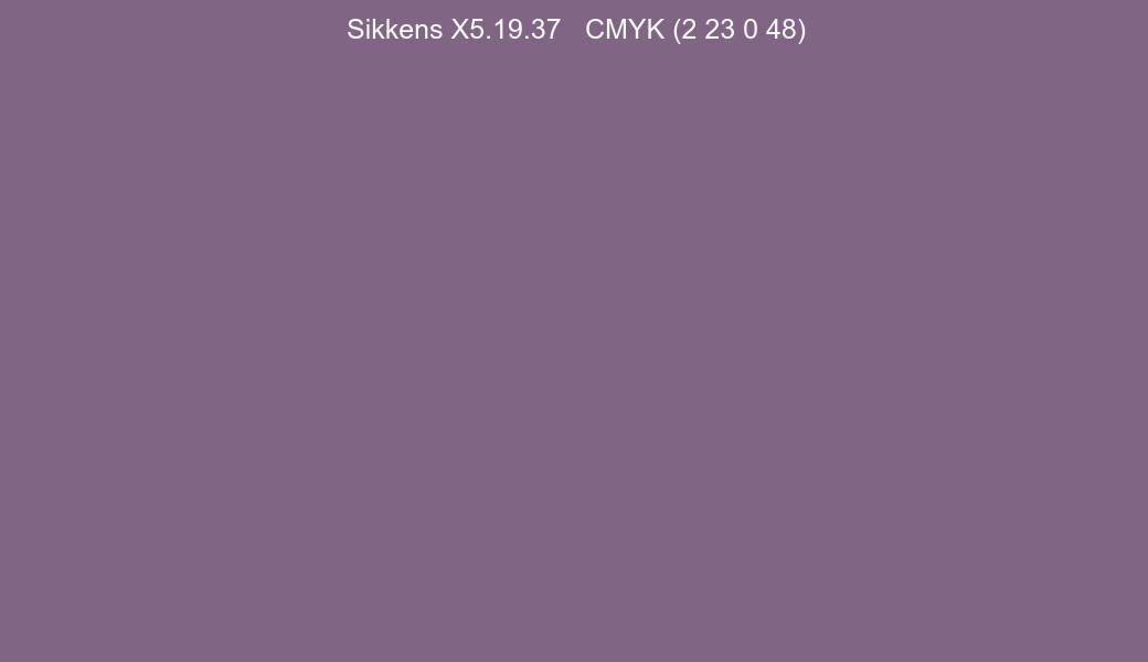 Color Sikkens X5.19.37 to CMYK (2 23 0 48) converter Color Sikkens X5.19.37 to CMYK (2 23 0 48) converter