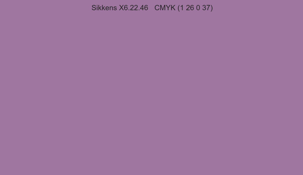 Color Sikkens X6.22.46 to CMYK (1 26 0 37) converter Color Sikkens X6.22.46 to CMYK (1 26 0 37) converter