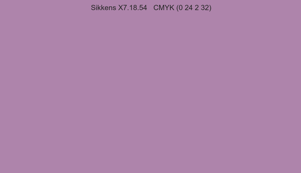 Color Sikkens X7.18.54 to CMYK (0 24 2 32) converter Color Sikkens X7.18.54 to CMYK (0 24 2 32) converter
