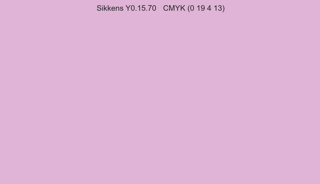 Color Sikkens Y0.15.70 to CMYK (0 19 4 13) converter Color Sikkens Y0.15.70 to CMYK (0 19 4 13) converter