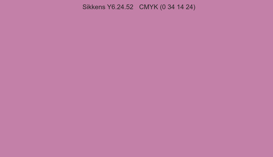 Color Sikkens Y6.24.52 to CMYK (0 34 14 24) converter Color Sikkens Y6.24.52 to CMYK (0 34 14 24) converter