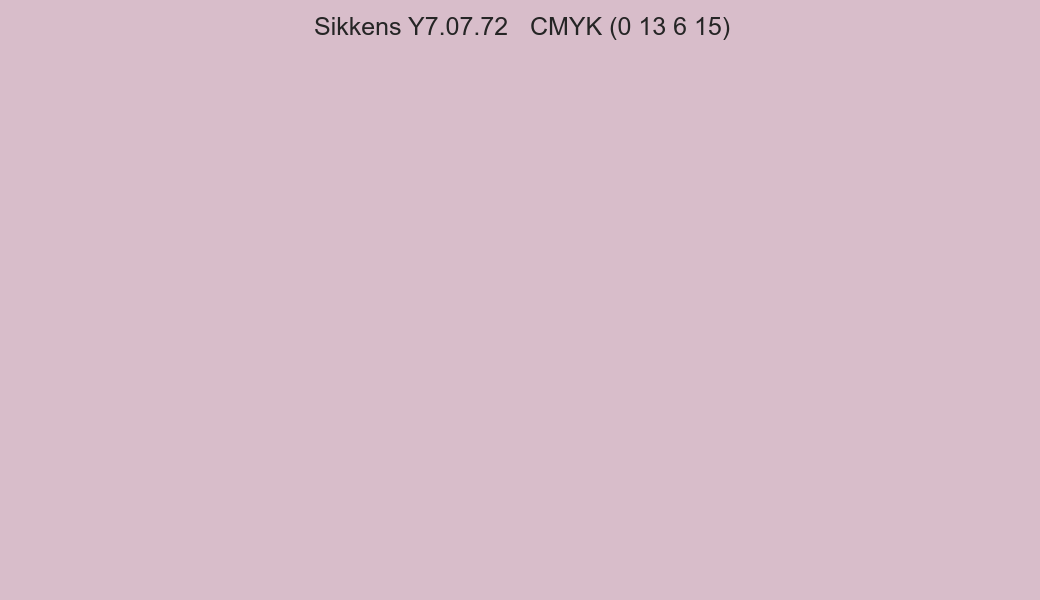 Color Sikkens Y7.07.72 to CMYK (0 13 6 15) converter Color Sikkens Y7.07.72 to CMYK (0 13 6 15) converter