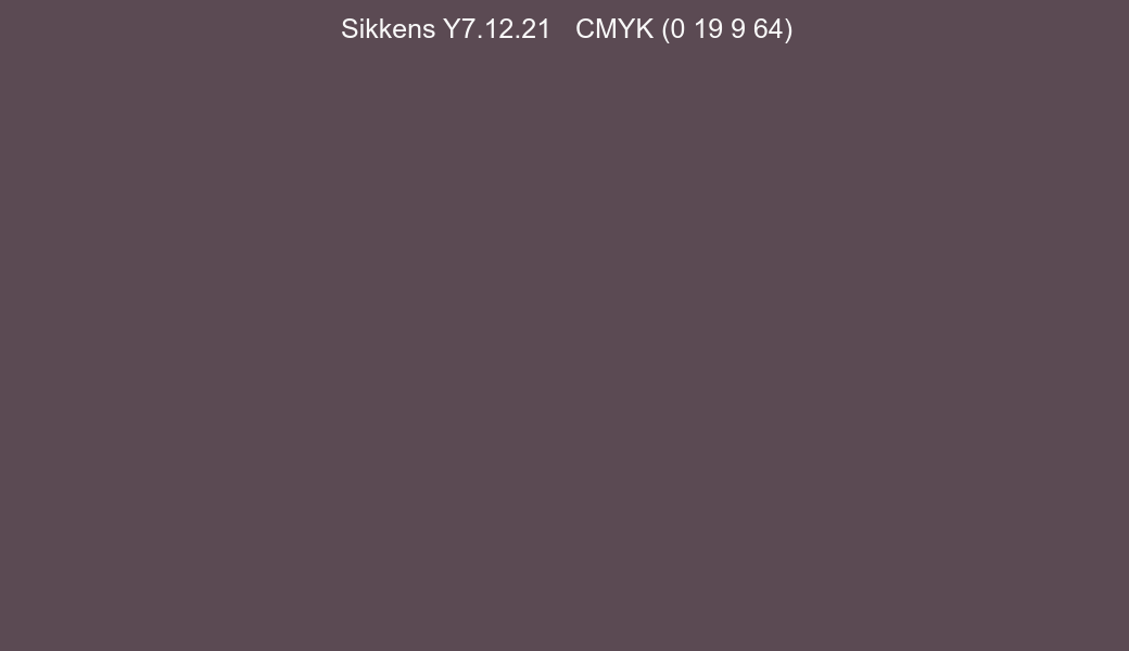 Color Sikkens Y7.12.21 to CMYK (0 19 9 64) converter Color Sikkens Y7.12.21 to CMYK (0 19 9 64) converter