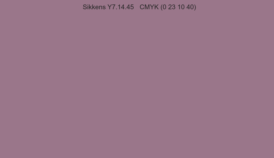 Color Sikkens Y7.14.45 to CMYK (0 23 10 40) converter Color Sikkens Y7.14.45 to CMYK (0 23 10 40) converter