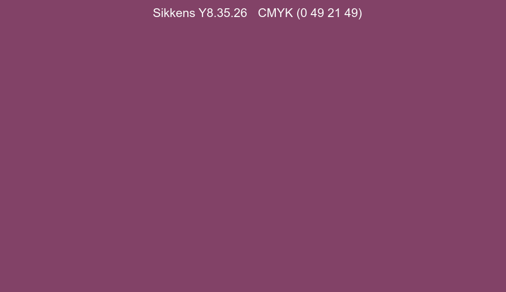 Color Sikkens Y8.35.26 to CMYK (0 49 21 49) converter Color Sikkens Y8.35.26 to CMYK (0 49 21 49) converter