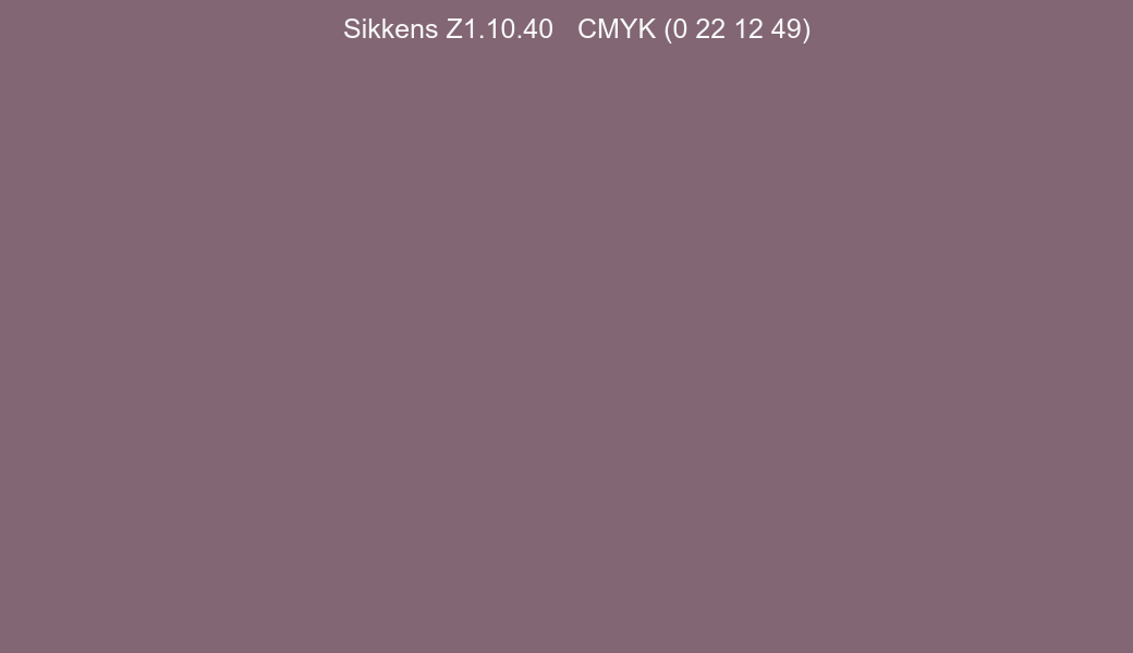 Color Sikkens Z1.10.40 to CMYK (0 22 12 49) converter Color Sikkens Z1.10.40 to CMYK (0 22 12 49) converter