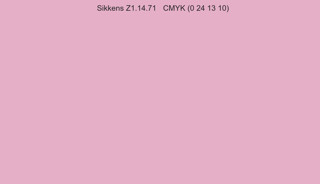 Color Sikkens Z1.14.71 to CMYK (0 24 13 10) converter Color Sikkens Z1.14.71 to CMYK (0 24 13 10) converter