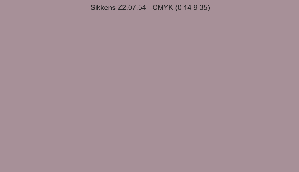 Color Sikkens Z2.07.54 to CMYK (0 14 9 35) converter Color Sikkens Z2.07.54 to CMYK (0 14 9 35) converter